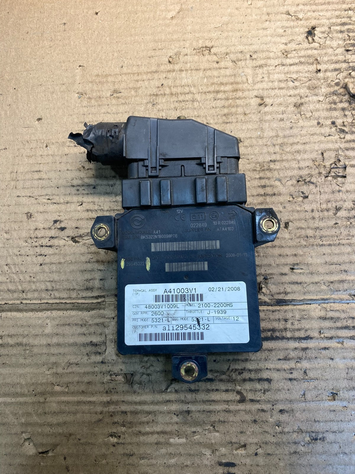 Allison Transmission Control Module 29545322 aa5446 DG0