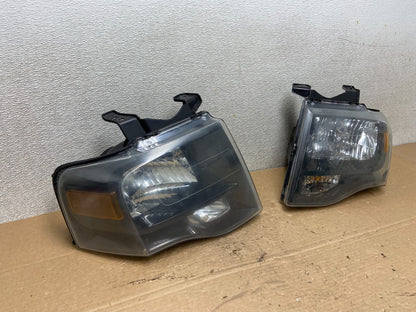 2007 - 2014 Ford Expedition Left+Right Side Headlights Halogen Oem AB4811 DW2
