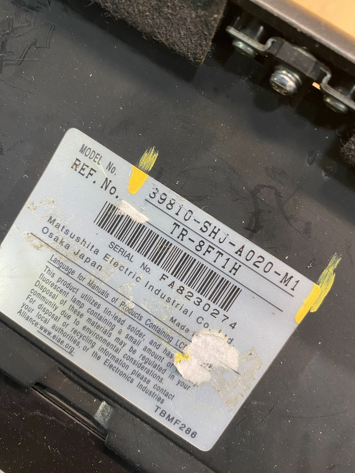 2005 to 2010 Honda Odyssey Navigation GPS Screen Display Radio aj0424 DG6