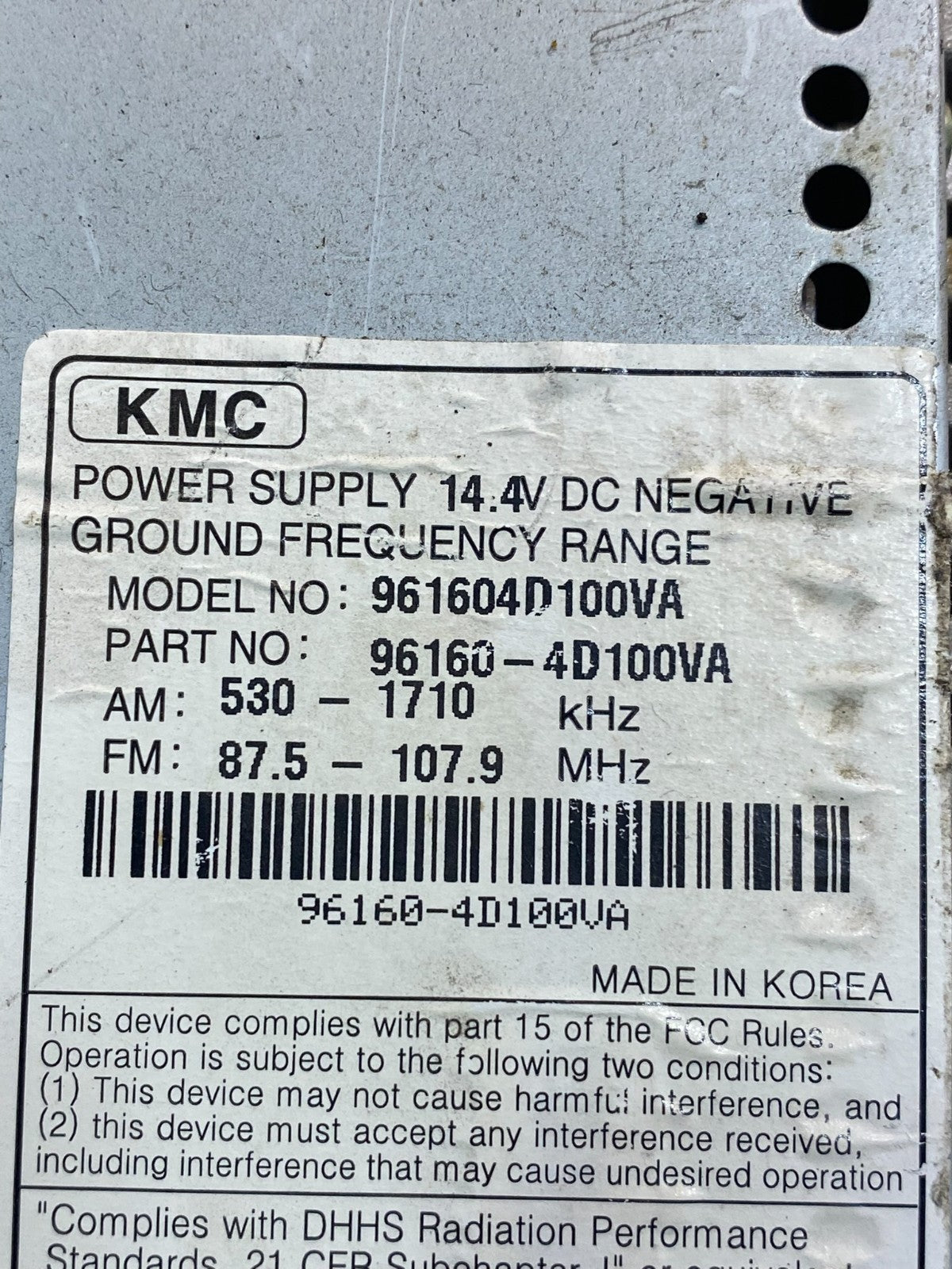 2006 - 2008 Kia Sedona Entourage Radio Stereo Receiver AM FM CD Player ac7106 DG6