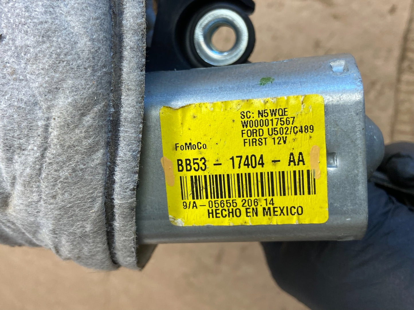 2011 to 2019 Ford Explorer Rear Windshield Wiper Motor AF2251 DW5