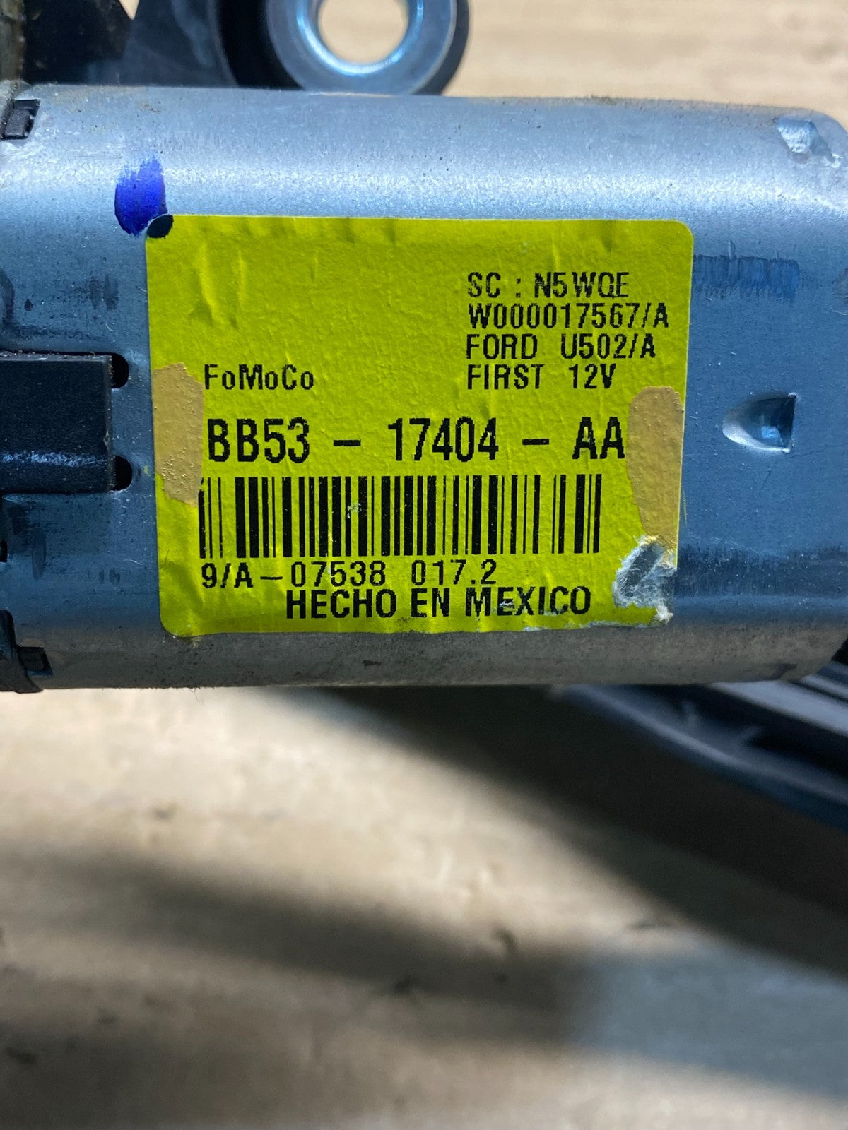 2011 to 2019 Ford Explorer Rear Windshield Wiper Motor ae8201 DG6