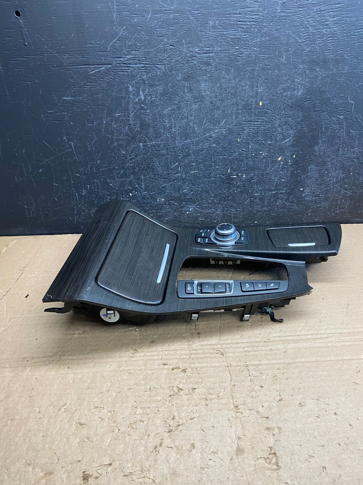 2011-2016 BMW 5 F10 Center Shifter Console Trim Cup Holder Switches OE AF2319 DG3