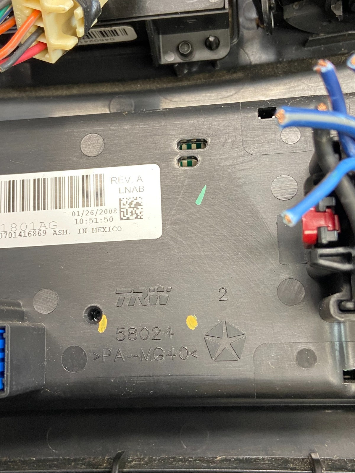 2008-2010 Dodge Grand Caravan A/C Climate Control Unit Bezel Trim AF1464 DG6