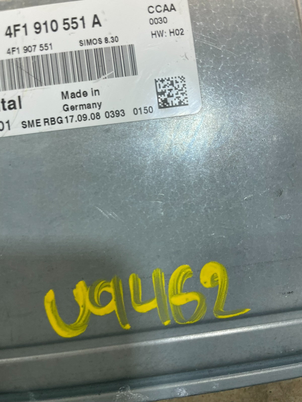 2009 to 2011 Audi A6 Engine Computer Module 4F1910551A U9462 DG4