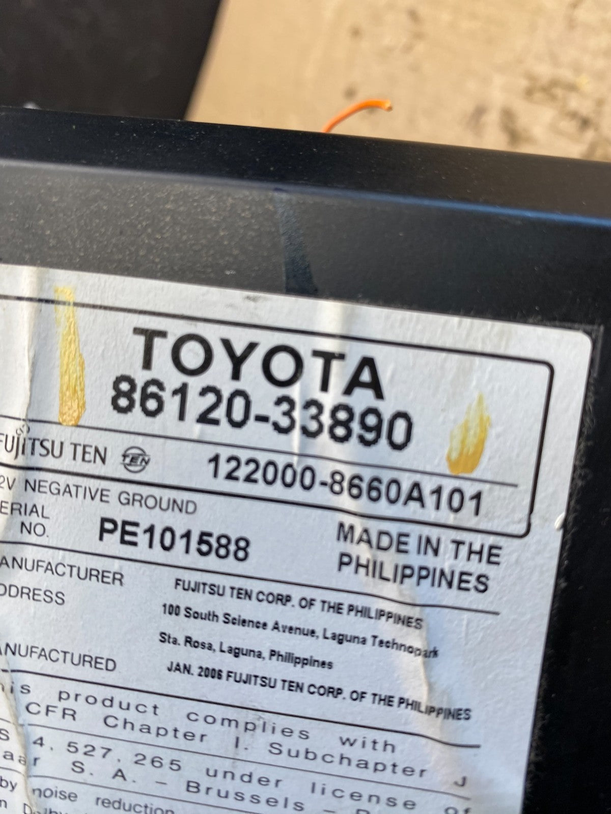 2007 to 2009 Toyota Camry Radio CD Player Climate Control Bezel OEM AC4623 DG5