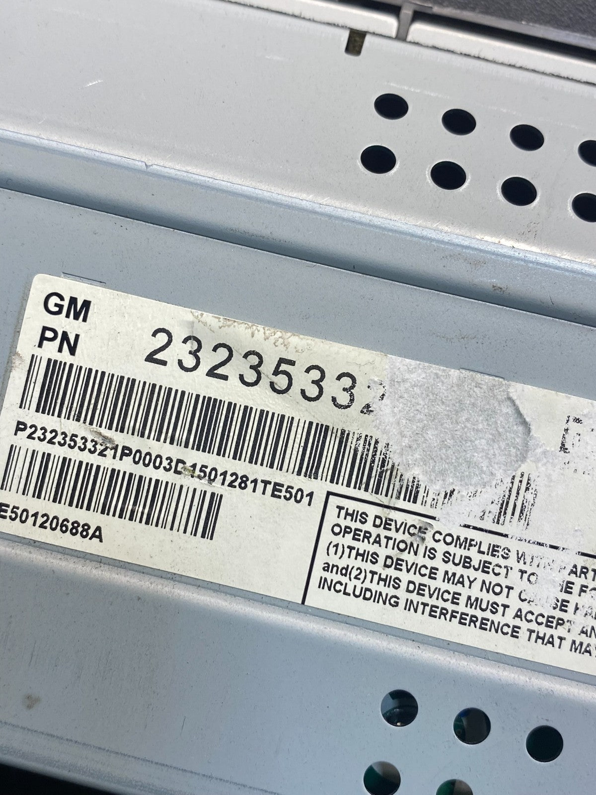 2013 2014 2015 Chevrolet Malibu Display Dash Screen Radio Information AI4776 DG7