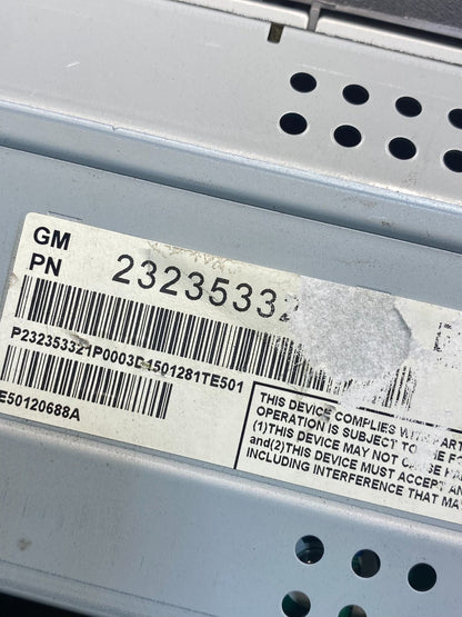 2013 2014 2015 Chevrolet Malibu Display Dash Screen Radio Information AI4776 DG7