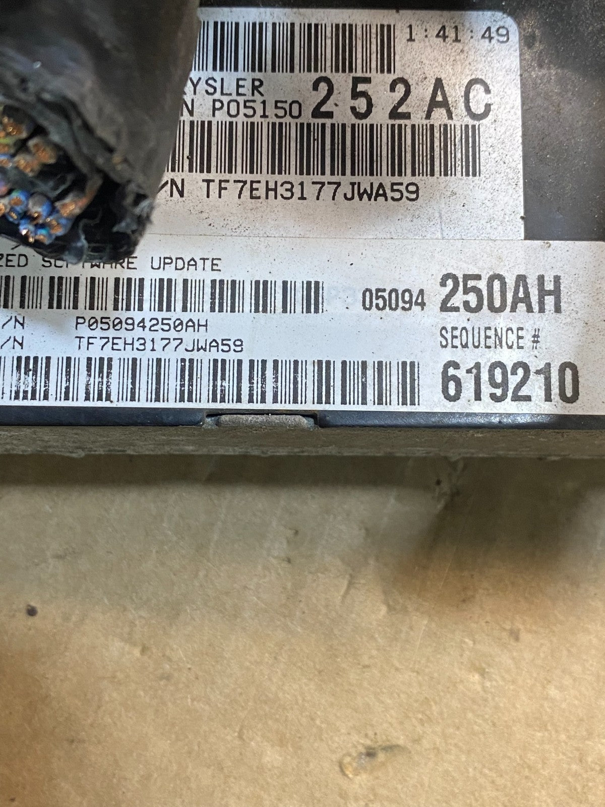 2008 2009 Caravan Town & Country 3.8L Engine Control Unit ECU Module ag7042 DG2