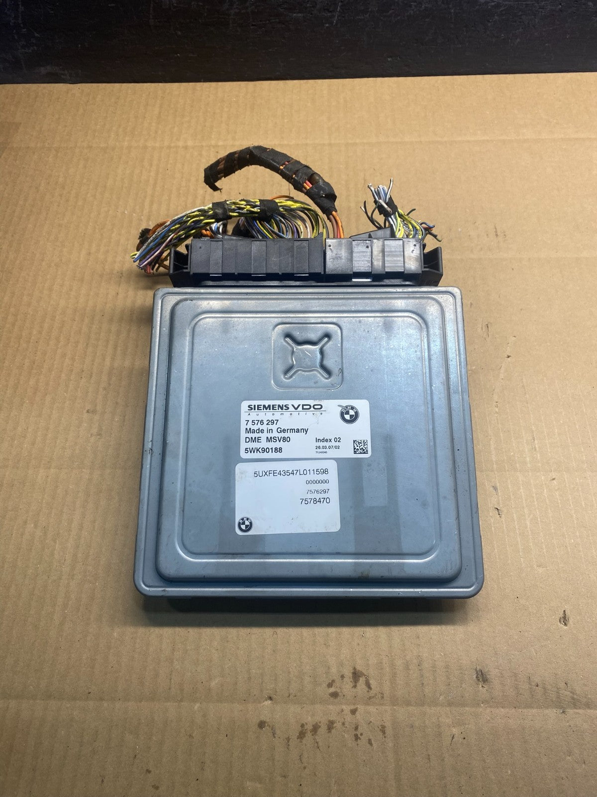 2007 - 2011 BMW 328i 528i E90 ECM ECU Engine Computer 7576297 AC9033 DW0