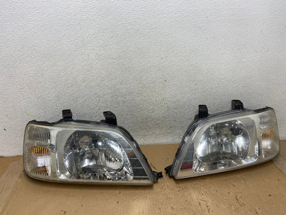1997 to 2001 Honda CR-V Crv Left+Right Set Chrome Headlights Halogen AH2800 LK0