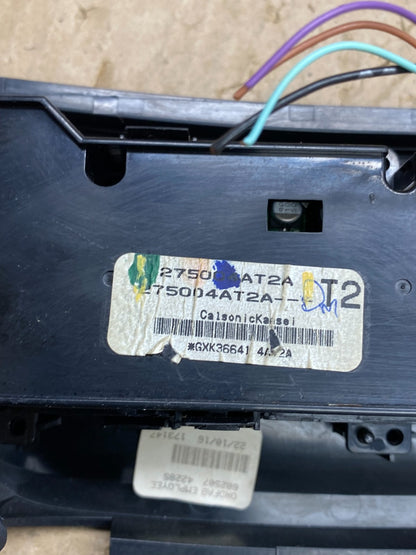 2015-2017 Nissan Sentra Climate Control Unit Heater Ac Temperature AB9145 DG5