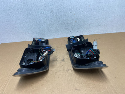 1992-1995 Honda Civic 2/4Dr Black Clear LED Tail Lights Lamps Left+Right AD28317