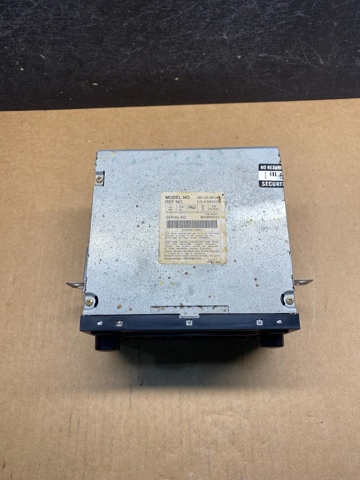 1999 to 2002 Toyota Sienna AM FM Casette Radio Receiver AH4977 DG3