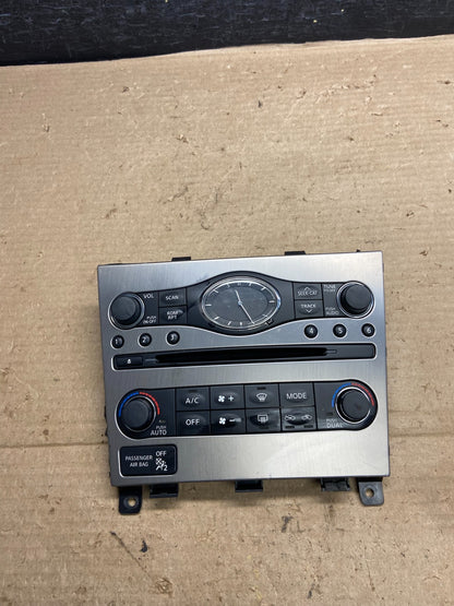 2009 to 2013 Infiniti G37 Radio Player Climate Control Panel Bezel AH5260 DG0