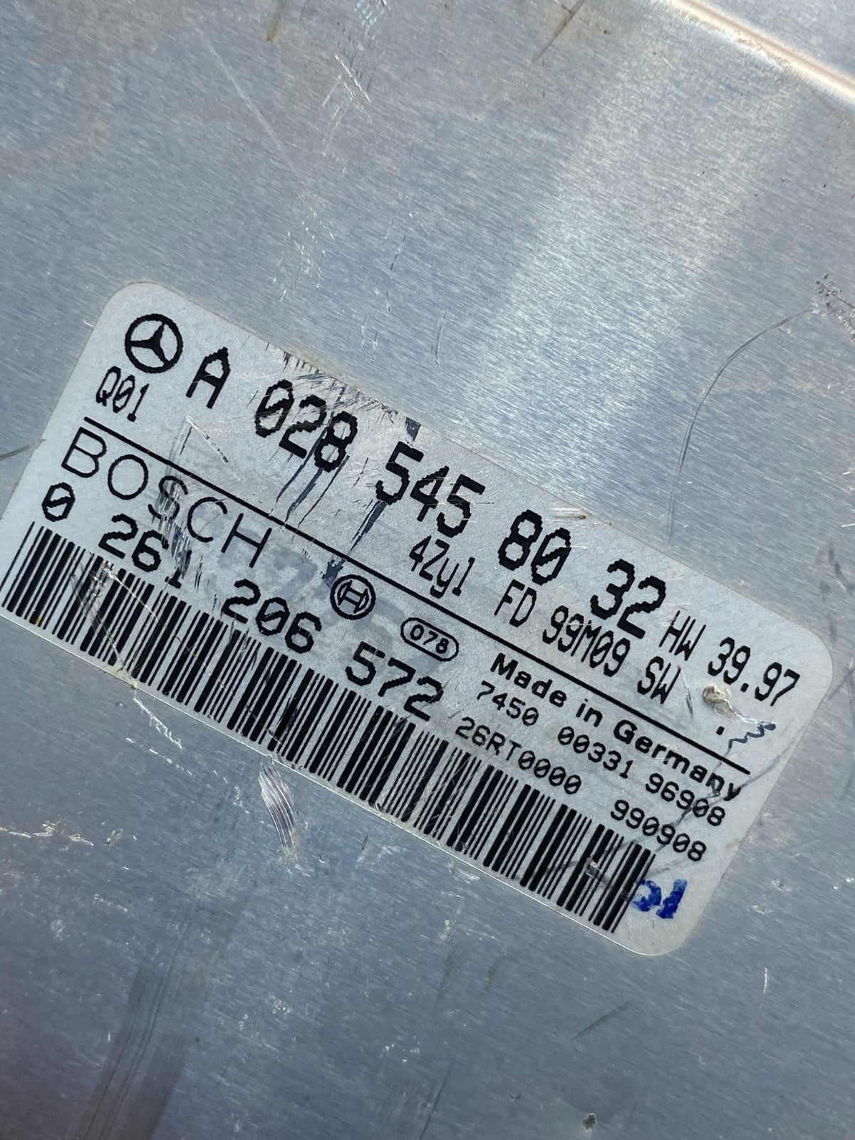 1999 - 2000 Mercedes-Benz C230 ECU ECM Engine Control Module AI0298 DW2