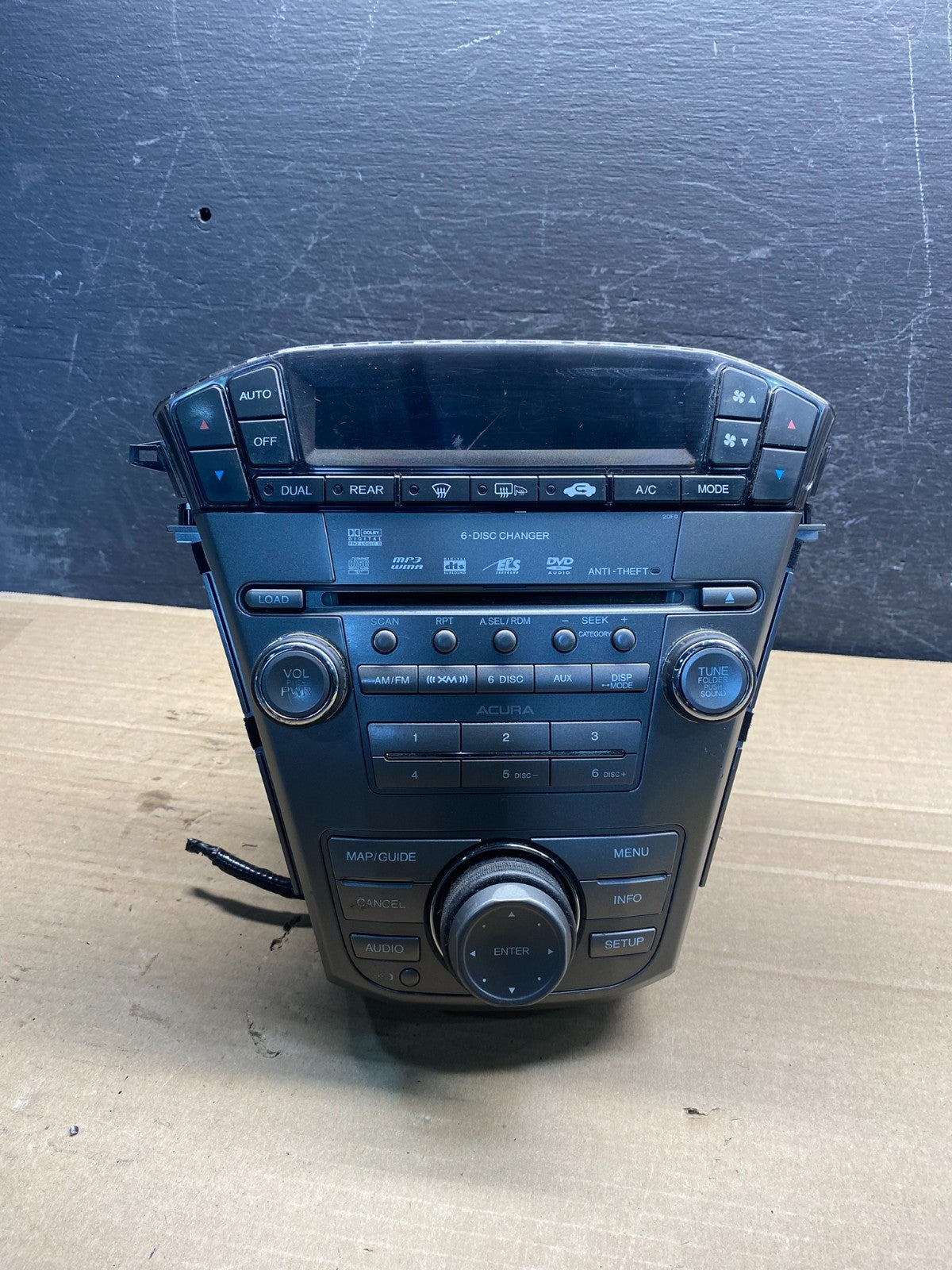 2007 to 2009 Acura Mdx Radio Stereo 6 CD Player Climate Control Pan OE AF0051 DG0