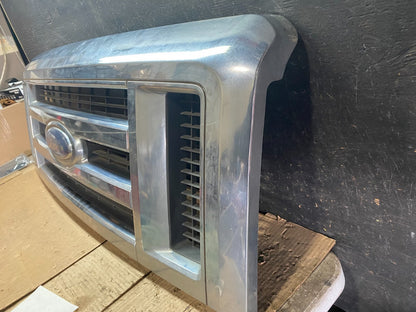 2008-2014 Ford Econoline E150 E250 Front Upper Chrome Grill Grille Oem W5813 DG1