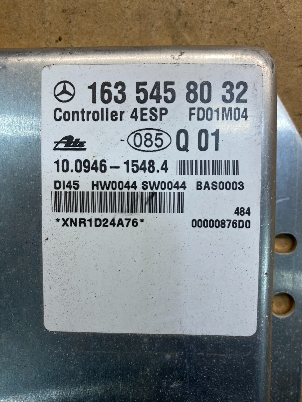 2000 to 2003 Mercedes ML-Class ML320 ABS ESP Control Module Unit OEM ab3781 DG2