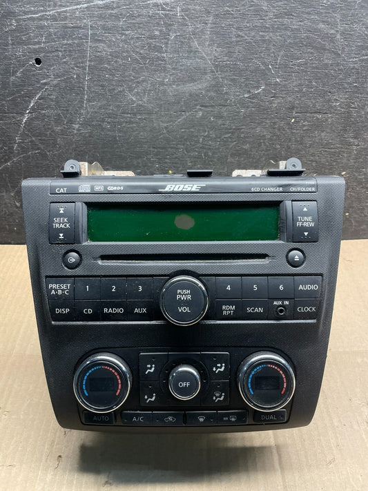 2007 to 2009 Nissan Altima Radio Cd Mp3 Player AUX Climate Control X8458 DG0