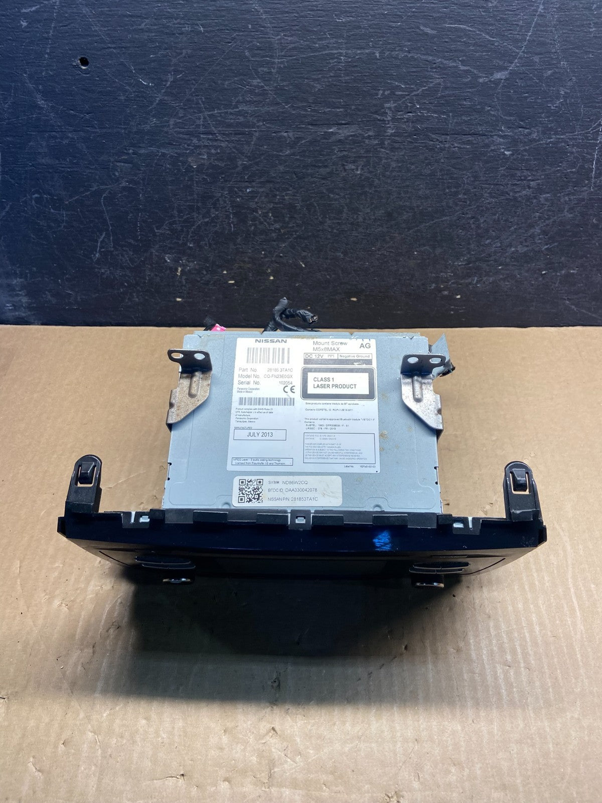 2013 to 2015 Nissan Altima Radio Screen Receiver AM-FM CD Player AF9405 DG3