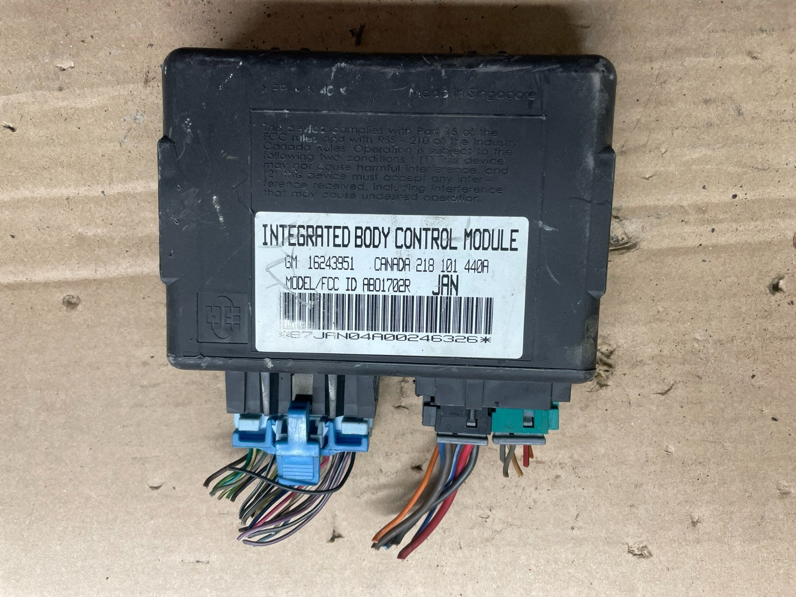 1996 Chevrolet Camaro Body Control BCM Module OEM p7563 DG0