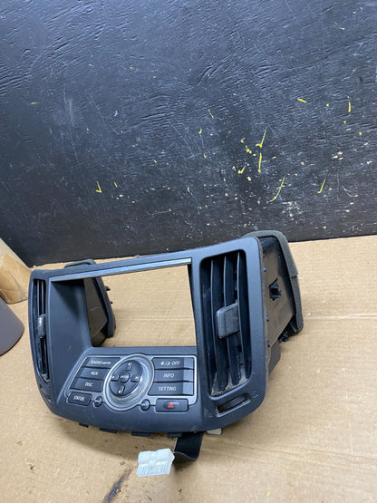2010 to 2013 Infiniti G37 Radio Player Climate Control Panel Bezel W6589 DG2