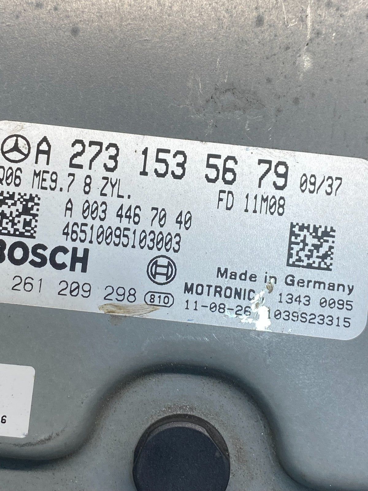 2007 - 2011 Mercedes S550 ECU ECM Engine Control Module Unit ah7018 DG2