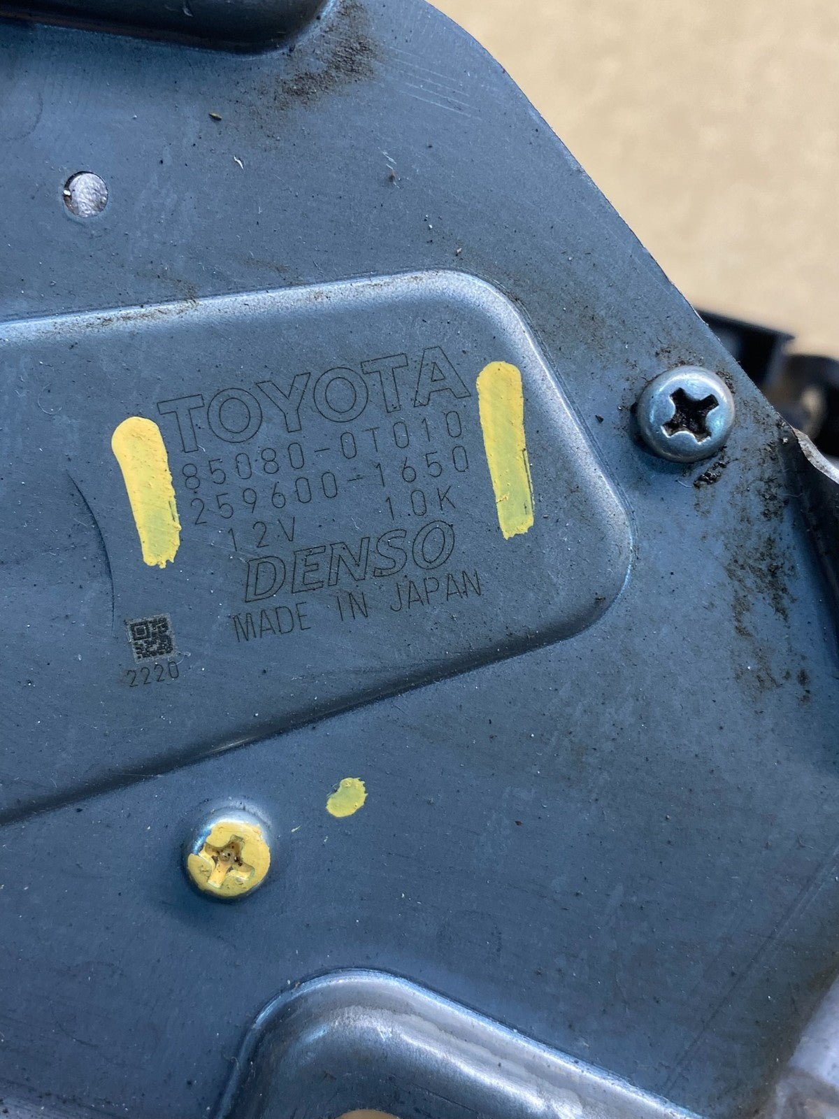 2009 to 2015 Toyota Venza Rear Wiper Motor AF5338 DG6