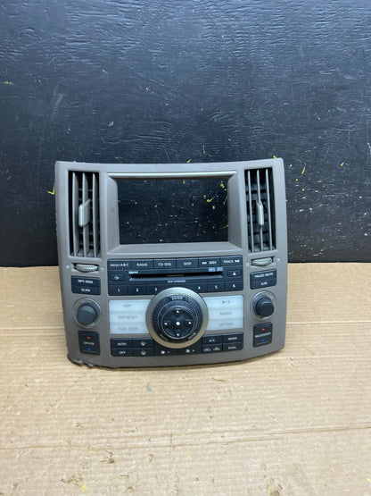 2006 - 2008 Infiniti FFX35 FX45 Radio Climate Control Panel Bezel w1797 DG0