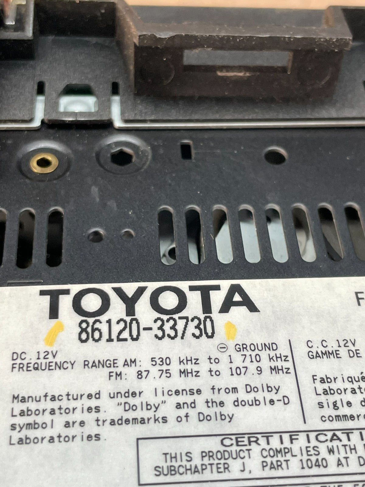 2007 2008 2009 Lexus ES350 Screen Radio AM-FM CD Tuner Head Unit OEM AC4878 DG8