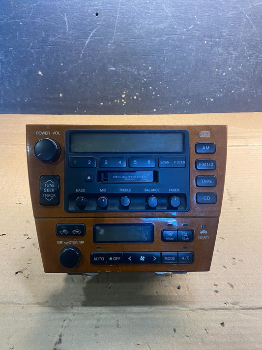 2000 2001 Lexus Es300 Radio Receiver Tape Climate Control A/C OEM aa3178 DG0