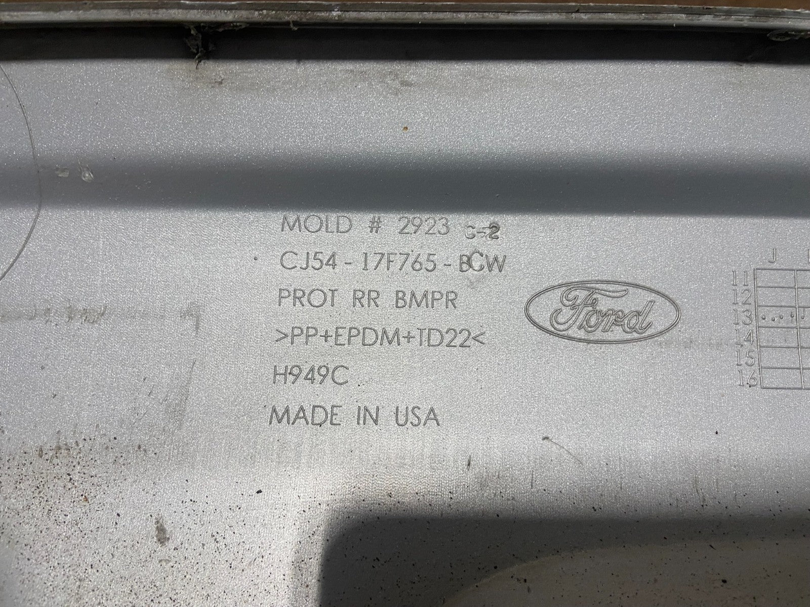 2013 to 2016 Ford Escape Rear Lower Bumper Valance Spoiler OEM T1290 PS7