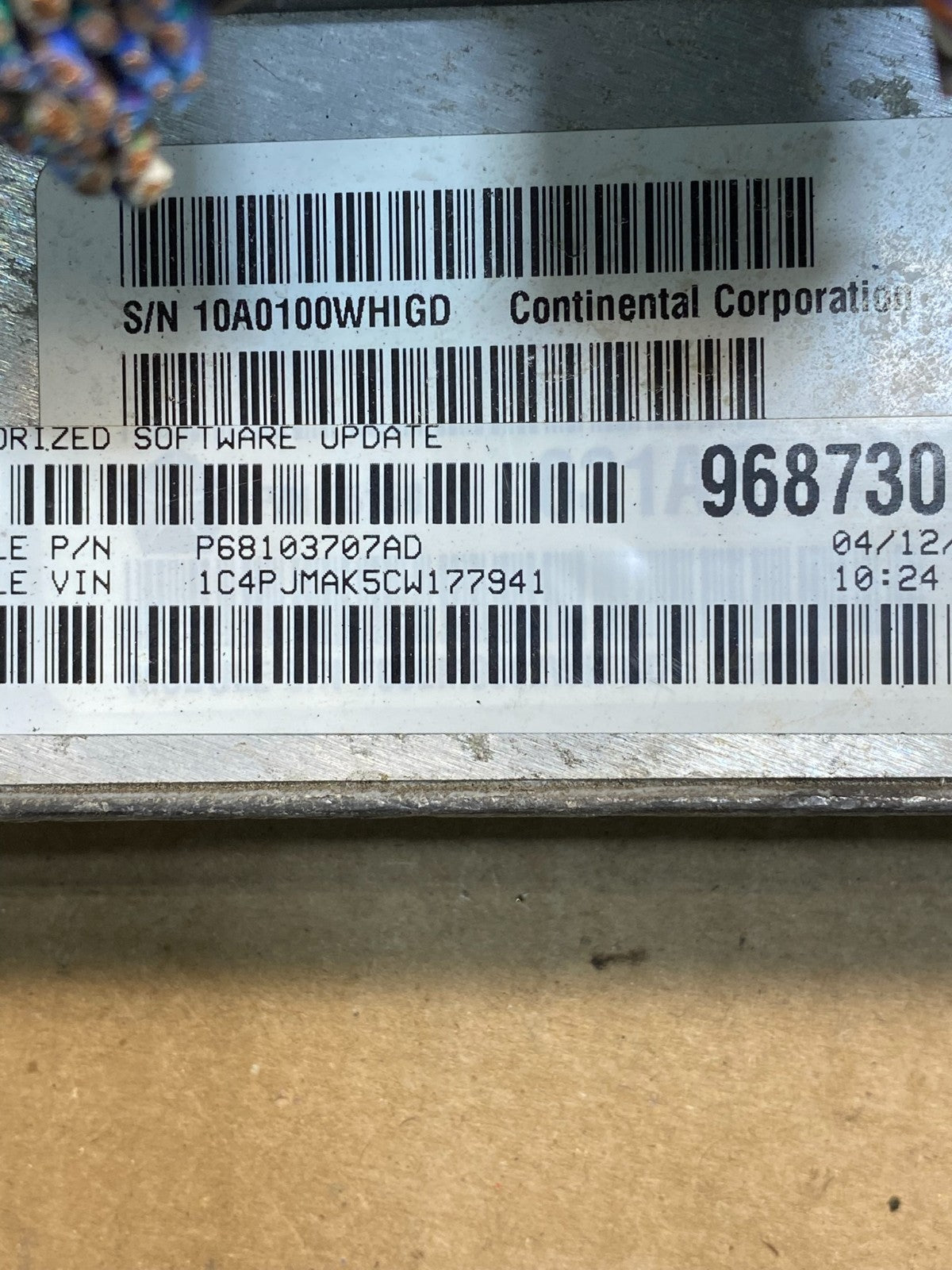2012 Jeep Liberty 3.7L Engine Control Unit ECU ECM P68103707AD AG9433 DW2