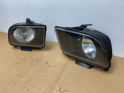 2005 to 2009 Ford Mustang Left+Right Set Side Black Halogen Headlights AC7627 DW1