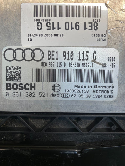 2008 2009 Audi A4 2.0L Engine Computer Ecu Pcm Ecm 8E1910115G AD9990 DW2