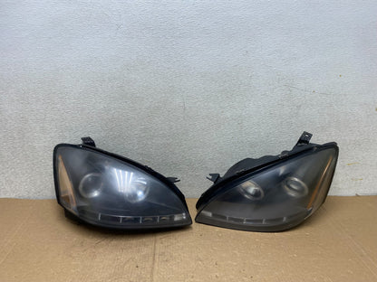 2002 to 2004 Nissan Altima Left+Right Side Set LED Black Headlights  V1240 DG0