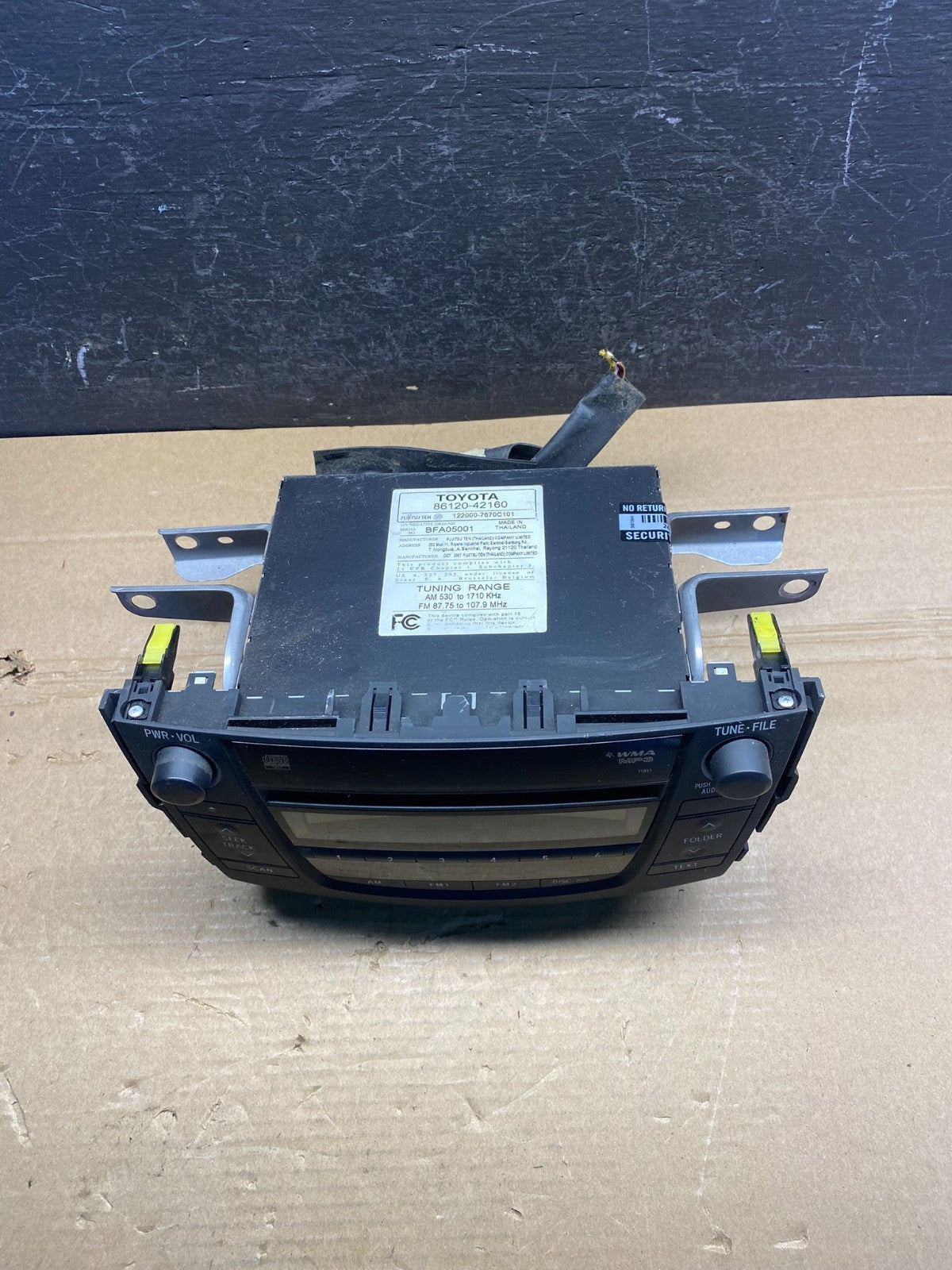 2006 to 2008 Toyota RAV4 Audio Equipment Radio Receiver AD4954 DG3