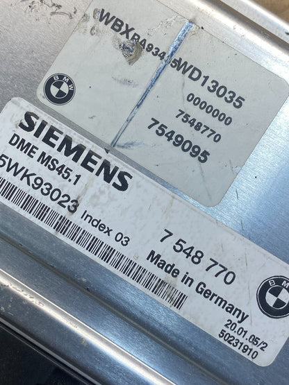 2003 to 2005 Bmw 330i Ecm Ecu Engine Computer Module AH4848 DW2