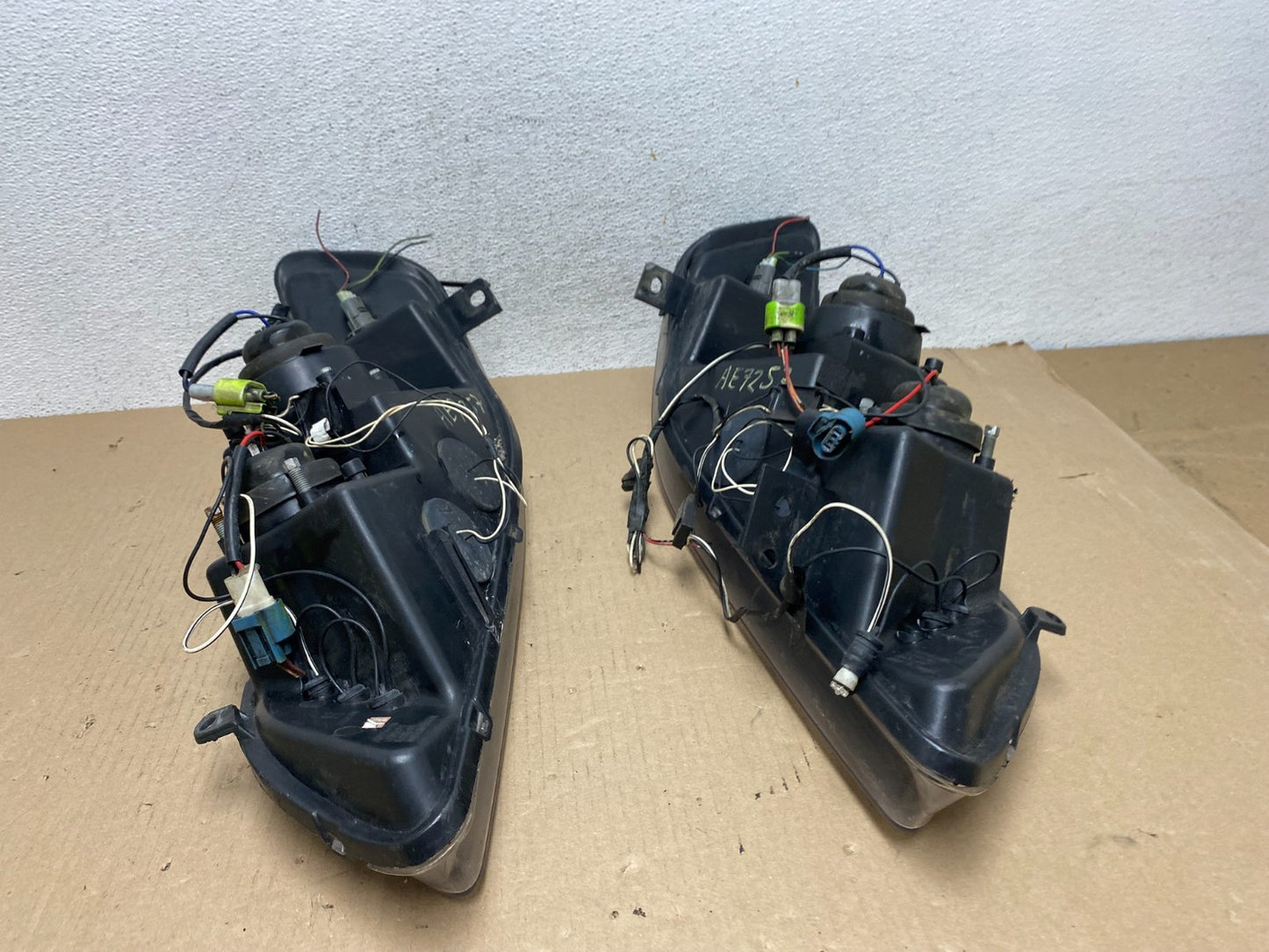 1998-2002 Honda Accord Black Left+Right Set Side LED Black Headlights AE7257 DW10