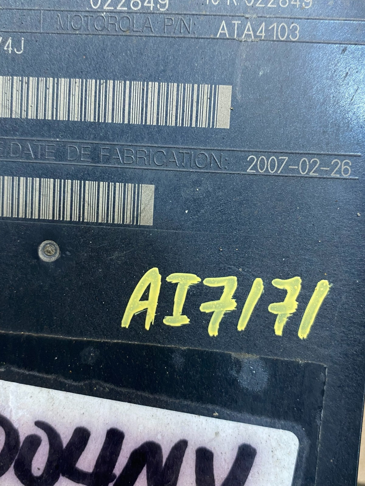 Allison Transmission Control Module 29545322 ai7171 DG3