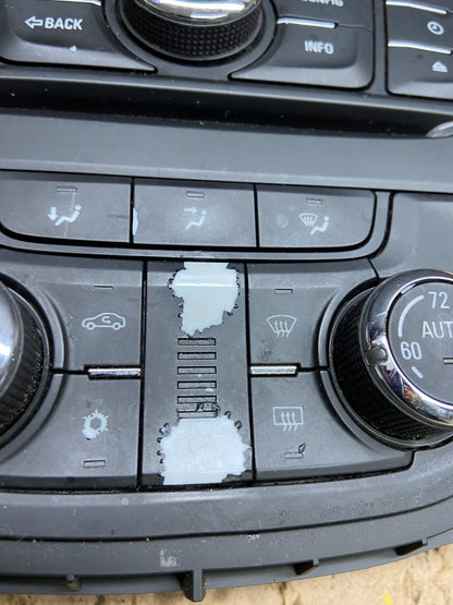 2012 - 2016 Buick Verano Radio Climate Control Unit Heater Ac Temp T8384 DG1