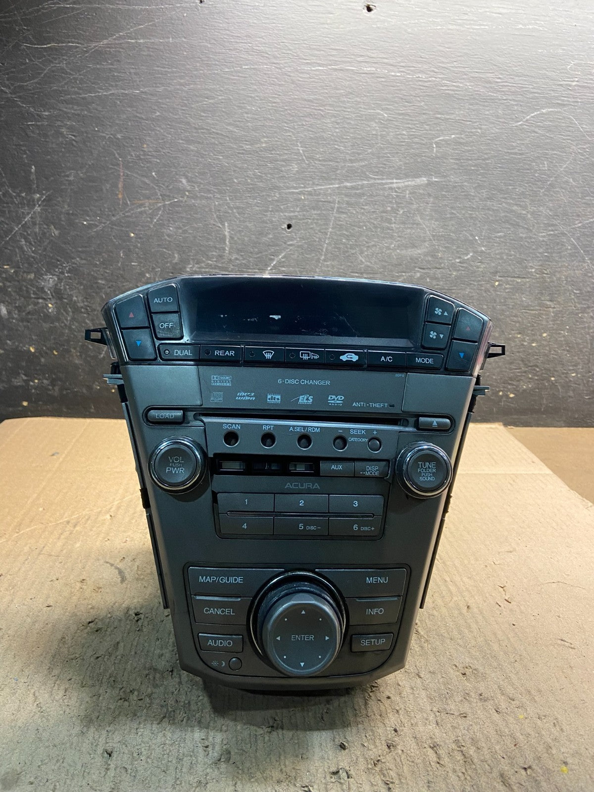 2007 to 2009 Acura Mdx Radio Stereo 6 CD Player Climate Control Pan OEM z0793 DG0