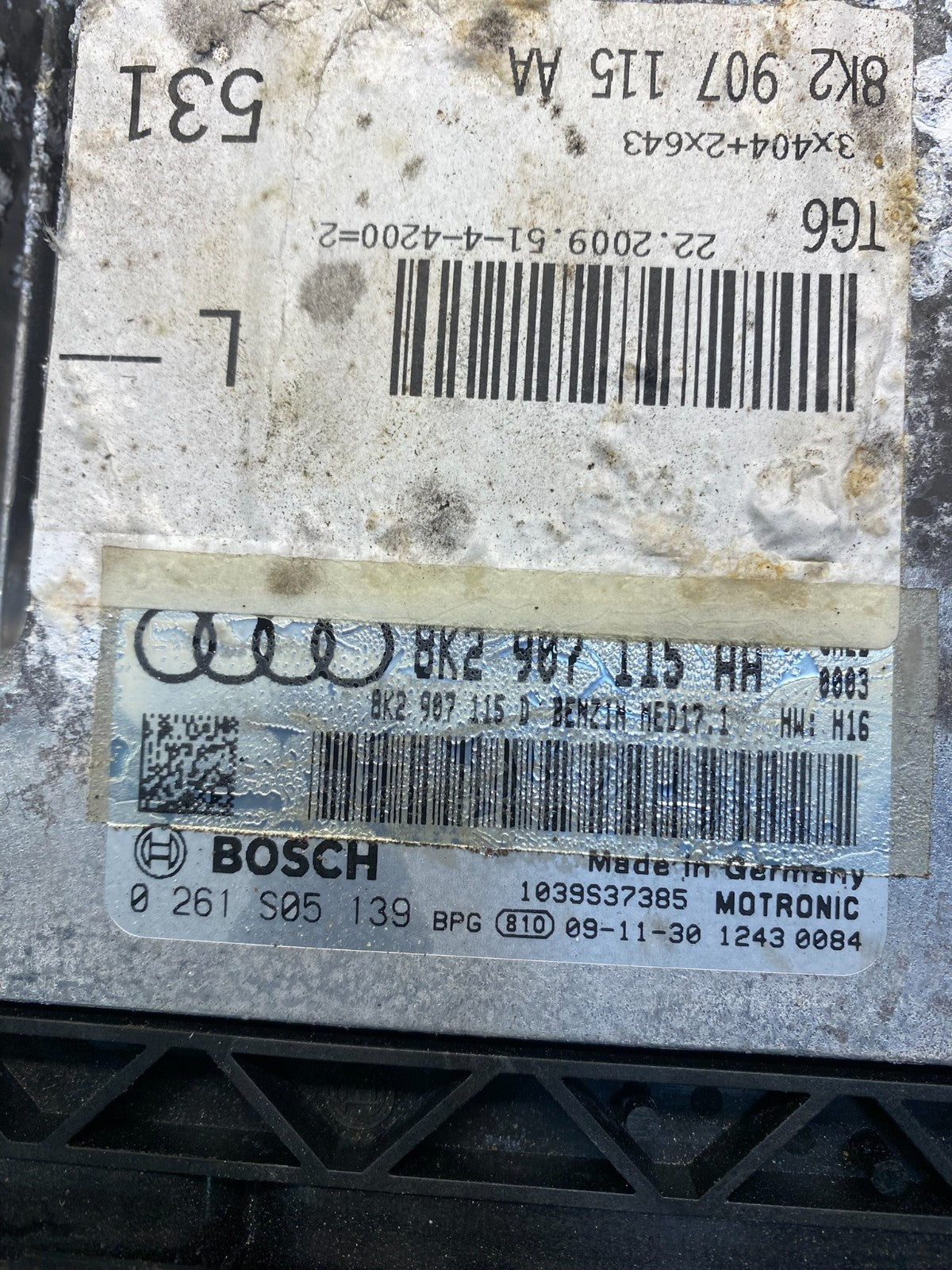 2009 to 2010 Audi A4 2.0L Engine Computer Ecu Pcm Ecm Pcu Oem OEM t2615 DG3