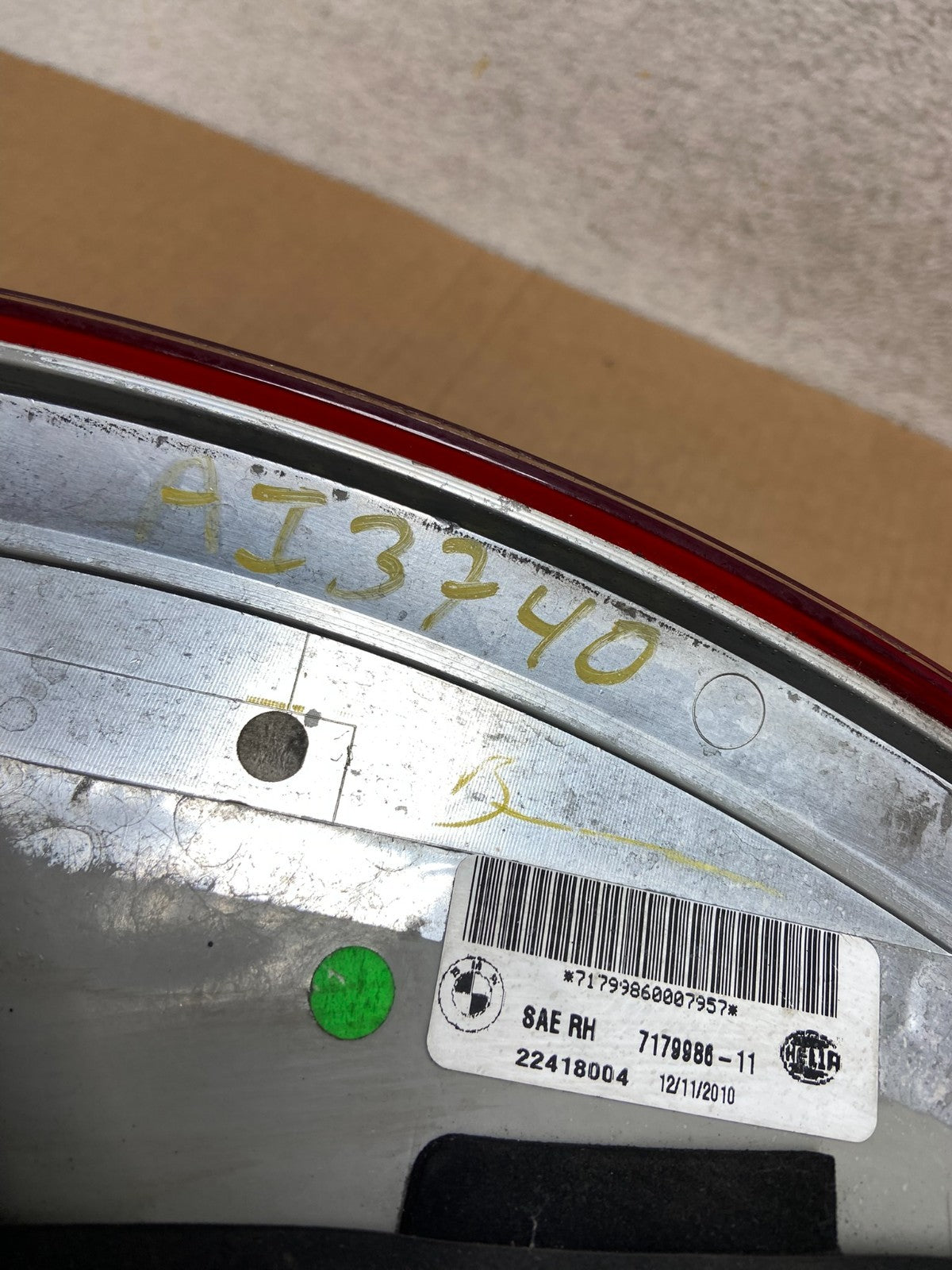 2008 to 2012 Bmw X6 E71 Right Passenger RH Side Tail Light AI3740 DW6