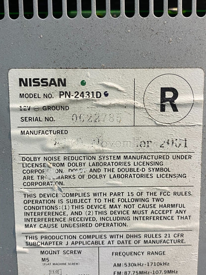 2000 to 2003 Nissan Maxima Radio Stereo AMFM CD Player AI4789 DG5