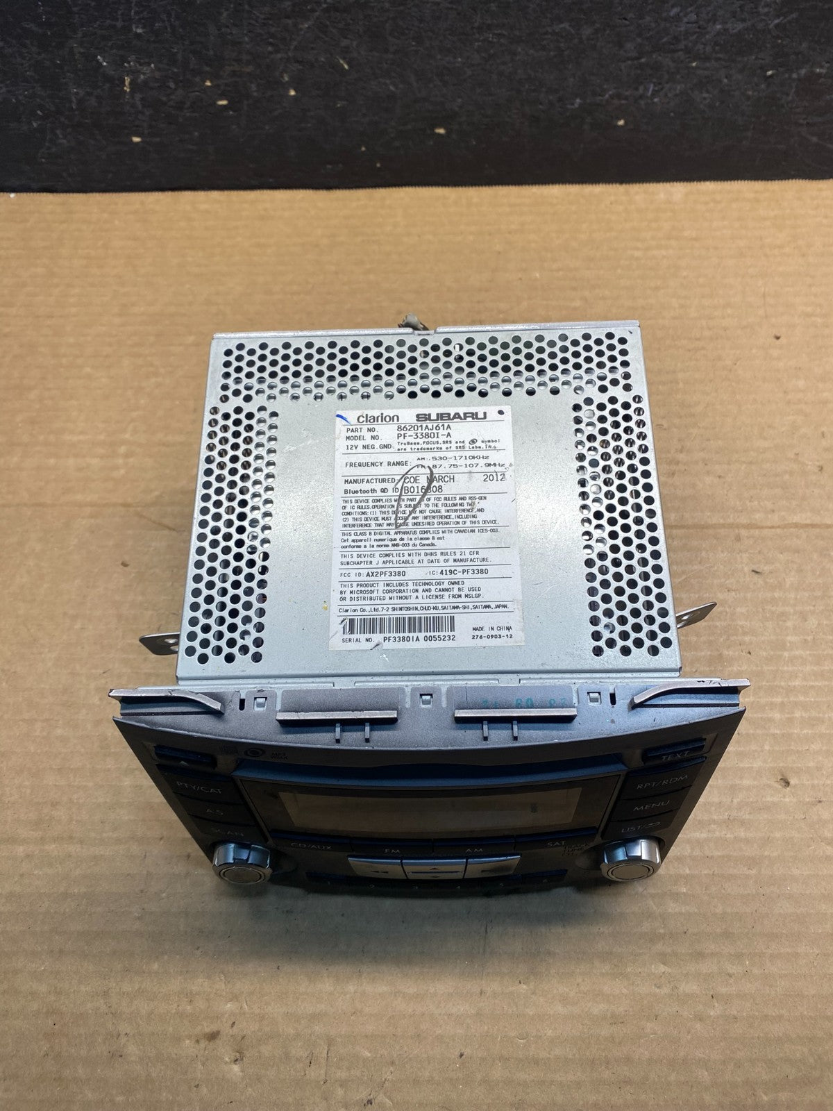 2012 to 2014 Subaru Legacy AM FM CD MP3 Radio Player af7805 DG3