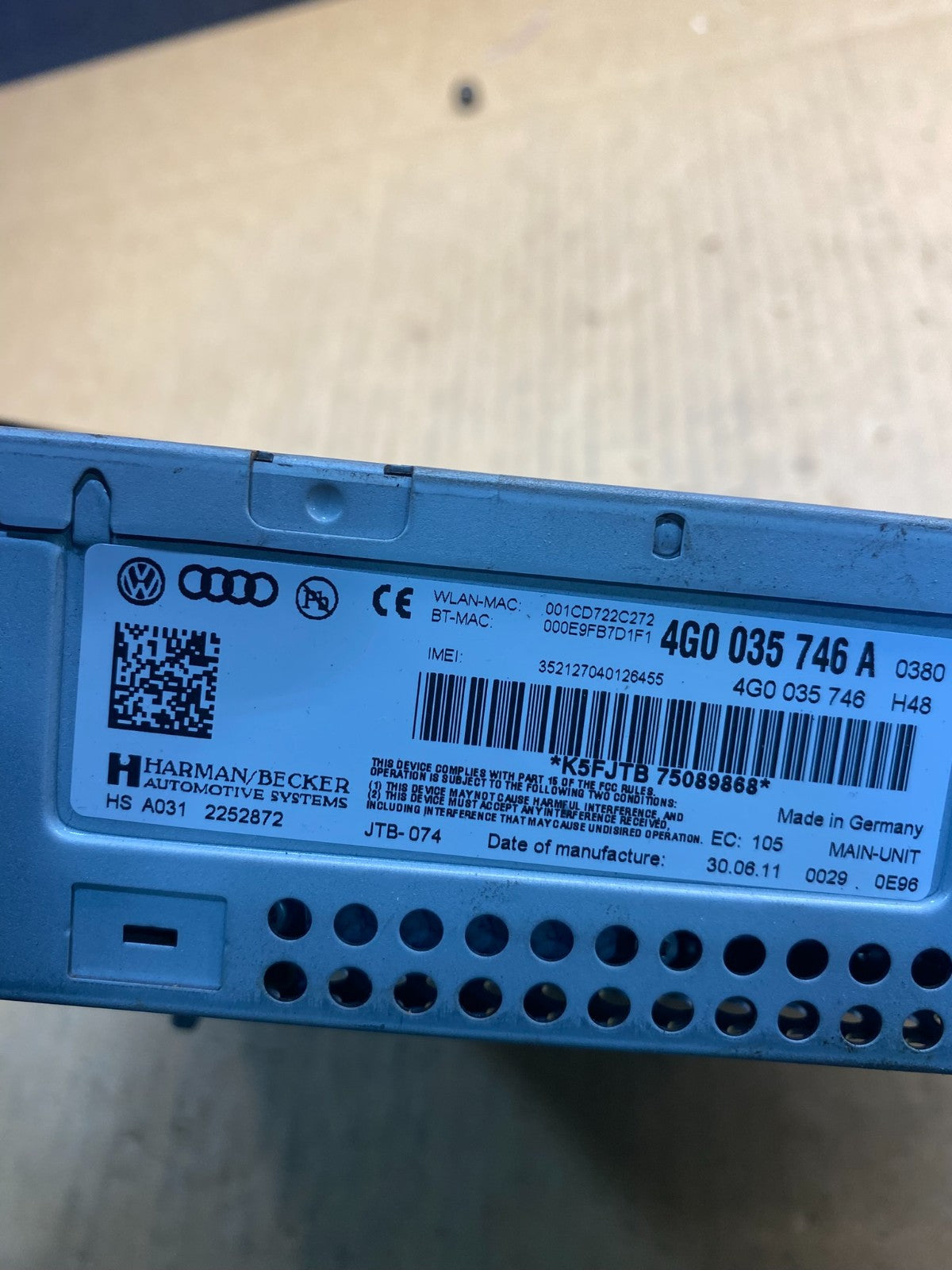 2012 - 2015 Audi A6 A7 Dashboard Audio Radio CD Receiver ac2793 DG6