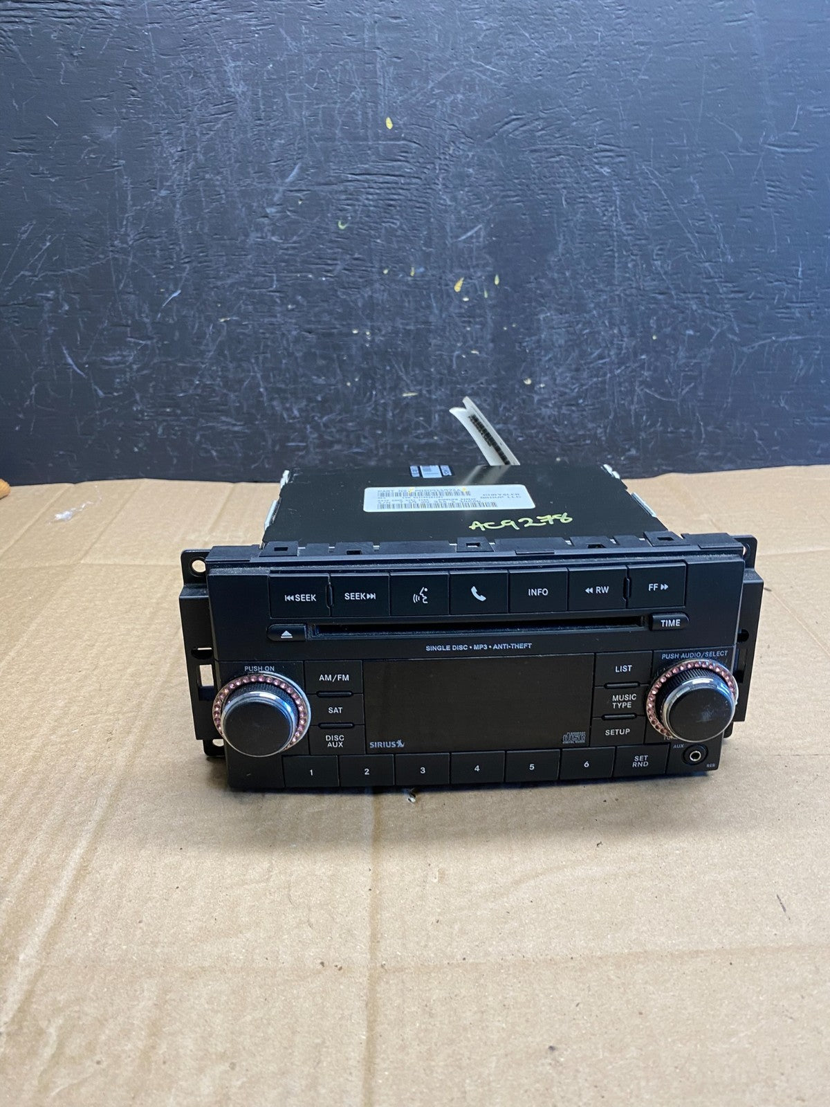 2007 2014 Jeep Dodge Chrysler Screen Display CD Player Satellite Radio AC9278 DG0