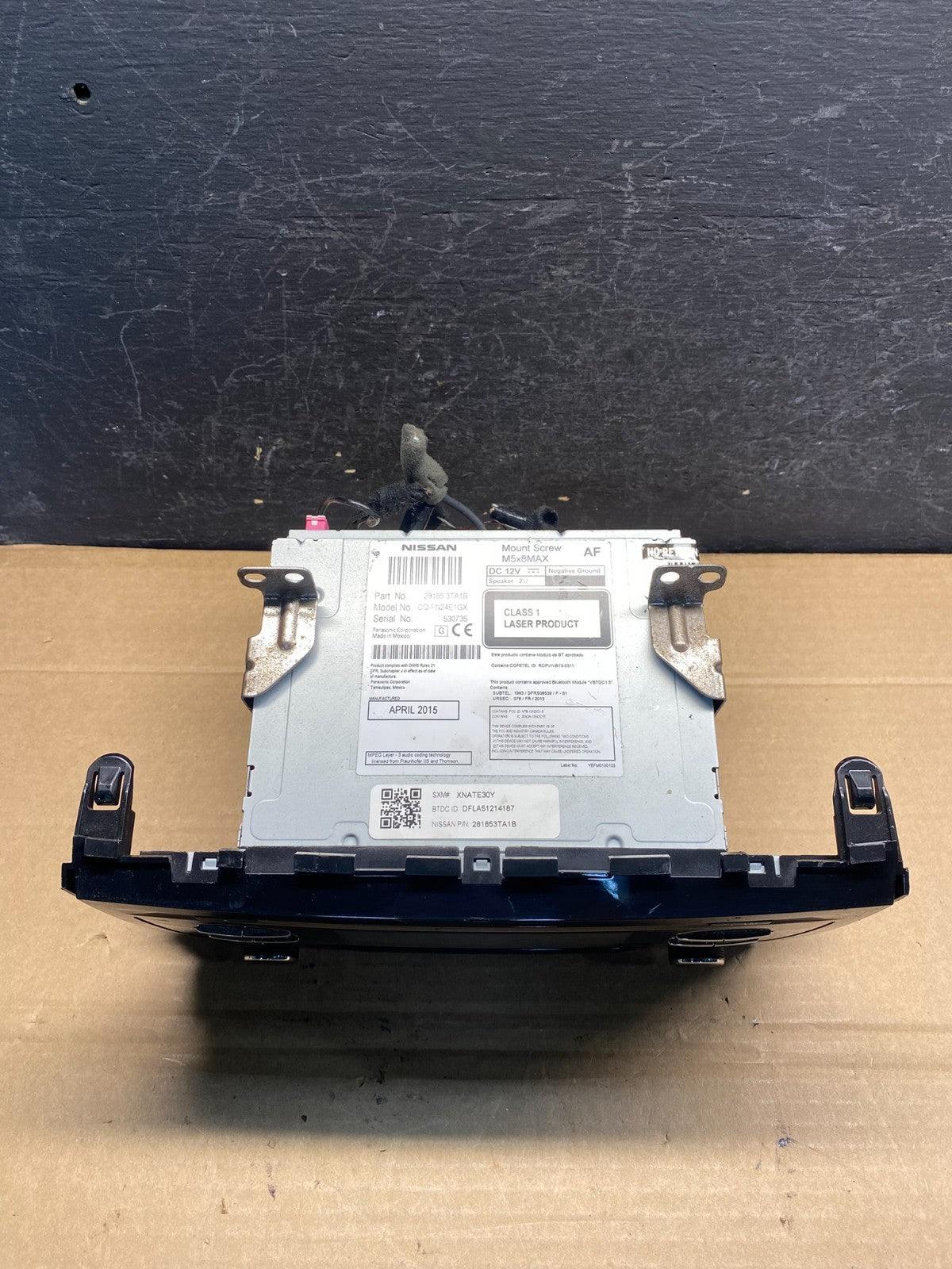 2013 to 2015 Nissan Altima Radio Screen Receiver AM-FM CD Player AE8147 DG3